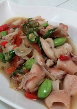 Foto resep Tumis cumi asin cabe ijo