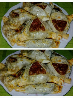 Una foto de Mis empanadas Árabes de carne...😋❤🌷
