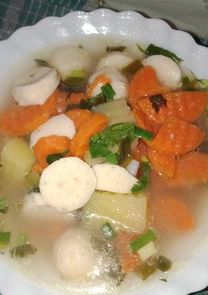 Foto resep Sup Bakso Ayam Simple