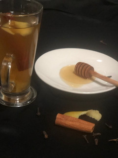 A picture of Apple peel tea.