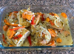 Una foto de Pollo a la mostaza al horno