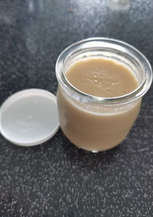 Une photo de Crème vanille light à la yaourtière