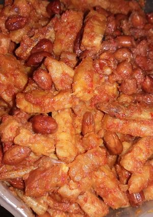Foto resep Tempe+teri+kacang bumbu merah