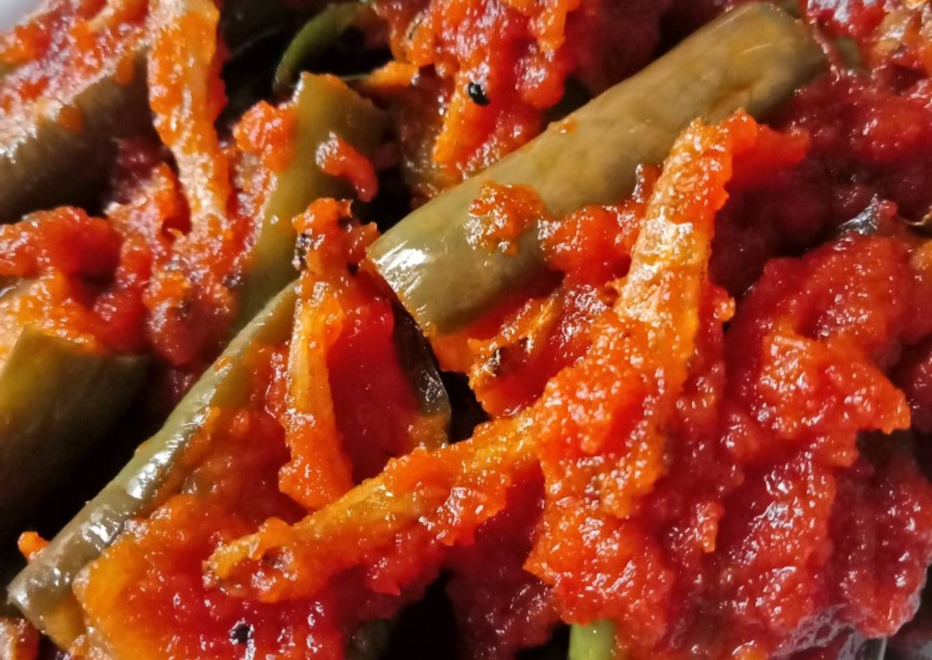 Balado terong ikan teri