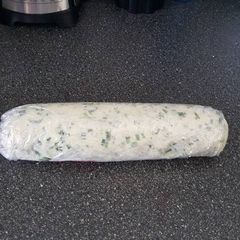 A picture of Blue cheese chive butter log.