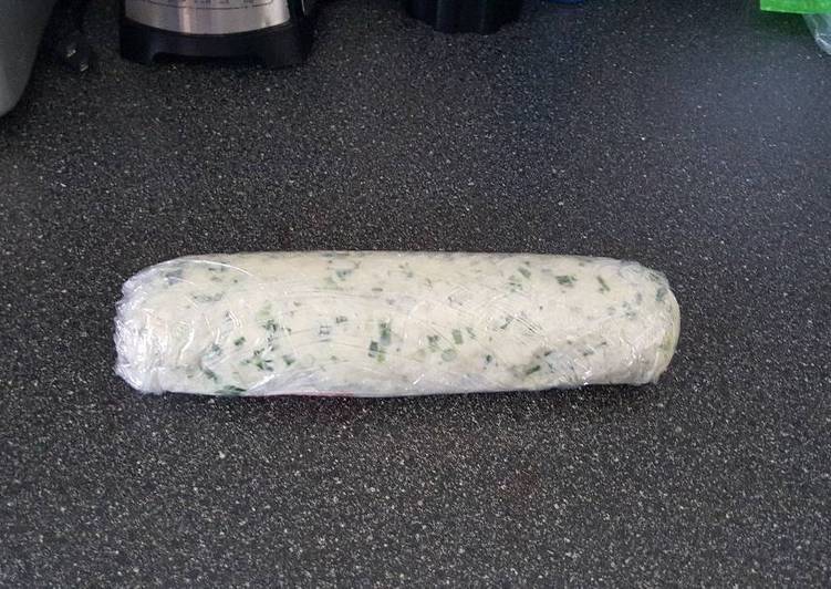 Recipe of Homemade Blue cheese chive butter log