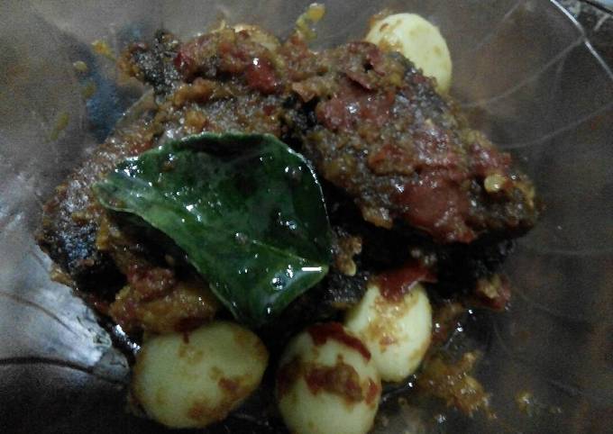 Tongkol with telor puyuh cabe pedas