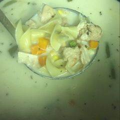 A picture of Simple Creamy Chicken Noodle Soup.