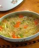 Sopa de fideos a la francesa