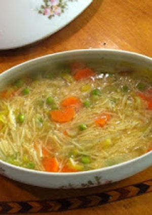 Una foto de Sopa de fideos a la francesa