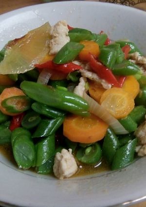 Foto resep Tumis buncis ayam giling