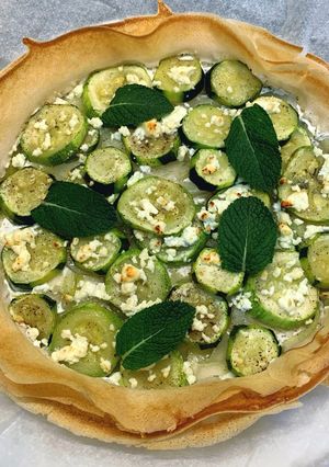 Une photo de Tarte Courgettes Feta en Feuilles de Brick