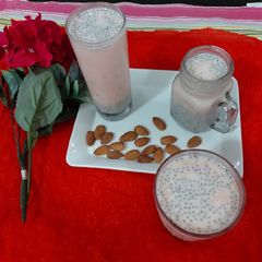 A picture of Almonds custard sharbat.