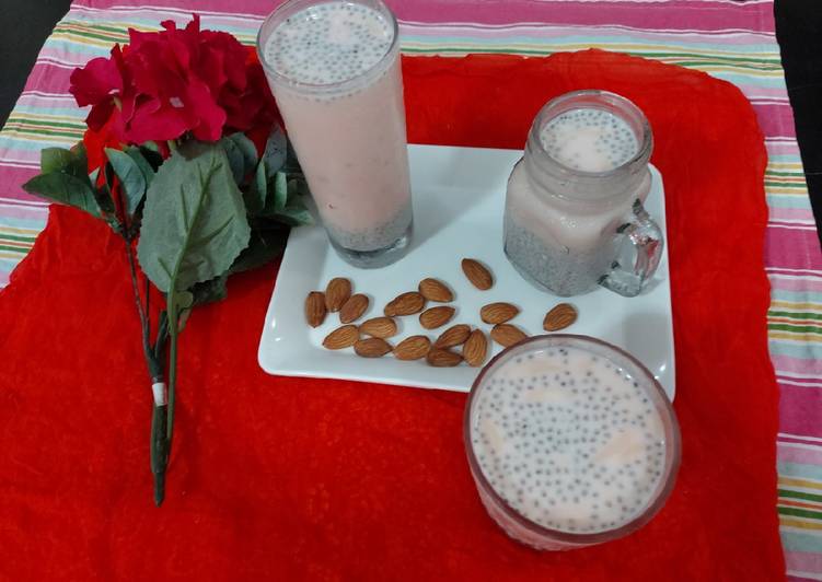 Steps to Make Speedy Almonds custard sharbat