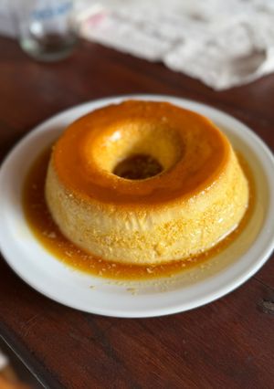 Una foto de Flan Casero con leche condensada