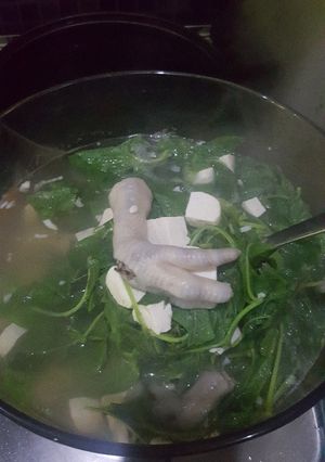 Foto resep Simple Bayam Ceker
