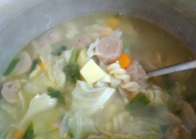 Resep Terenak Sop Bakso Makaroni