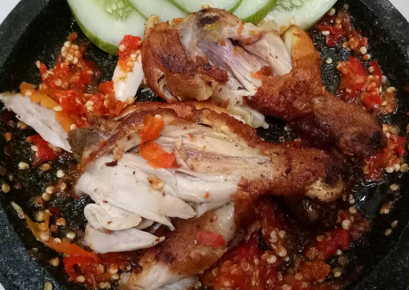 ������Ayam geprek sambal gosrek������