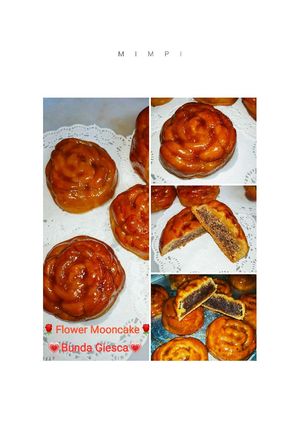 Foto resep Flower Moon Cake / Kue Bulan