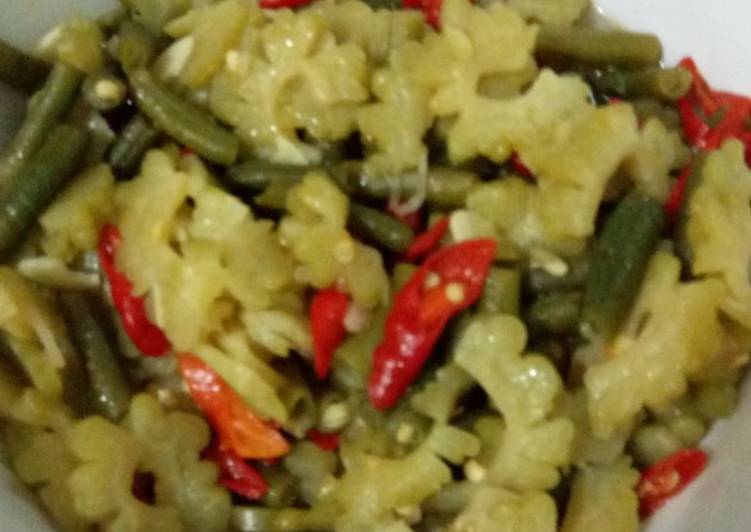 Resep Tumis pare kacang panjang | Langkah Membuat Tumis pare kacang panjang Yang Sedap