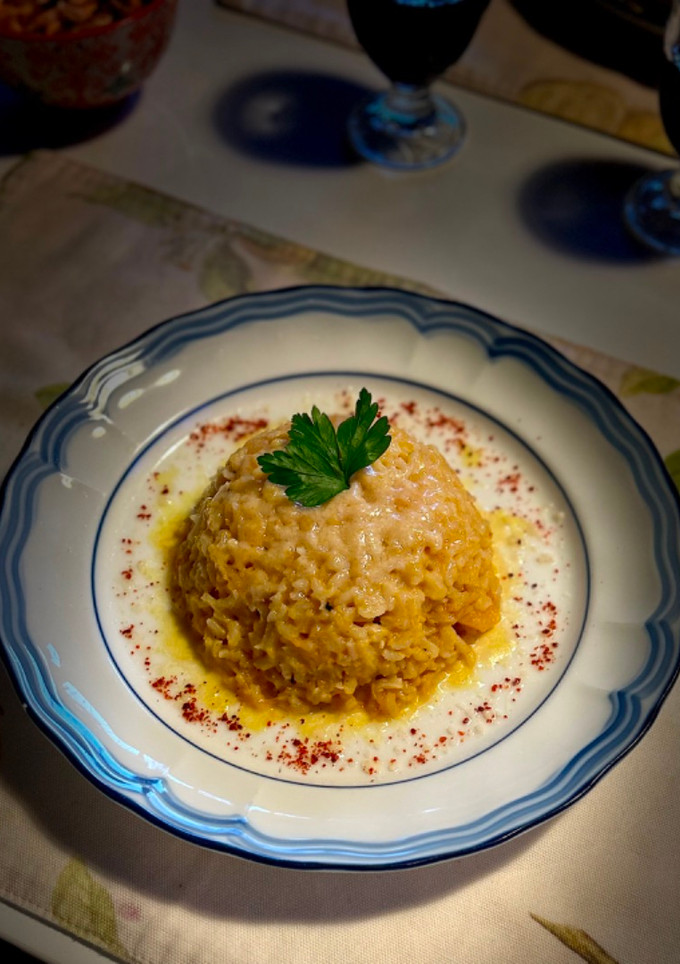 Una foto de Risotto de calabaza « violín »