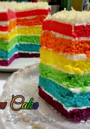 Foto resep Rainbow Cake (Takaran sendok)
