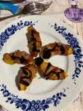 Pesche bacon e aceto balsamico