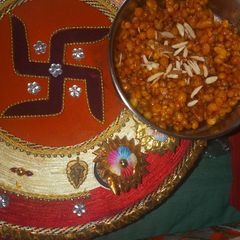 A picture of Boondi with Gram flour & Jaggery Powder Syrup😋.