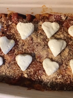 Une photo de Gratin de navets violets aux tomates et mozzarella