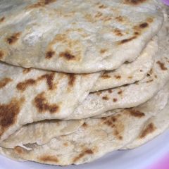 A picture of Naan bread.