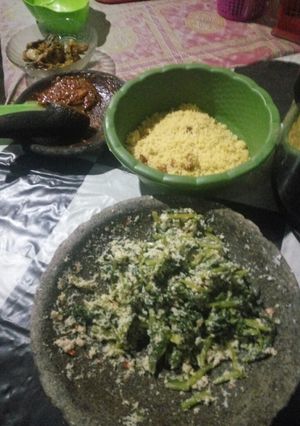 Foto resep Urap bumbu mentah