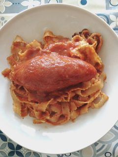 Foto di Lagane con calamari ripieni