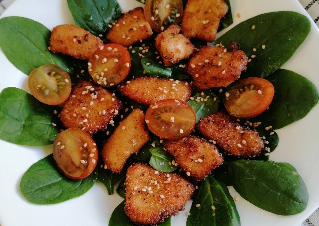 Ensalada de pollo marinado