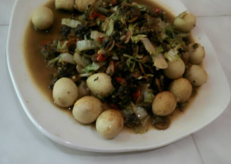 Tumis Sayur Kerang Telur Puyuh