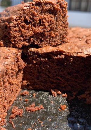 Una foto de Brownie esponjoso