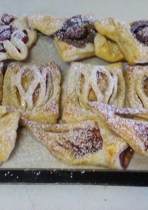 A picture of Puff pastry 4 ways.