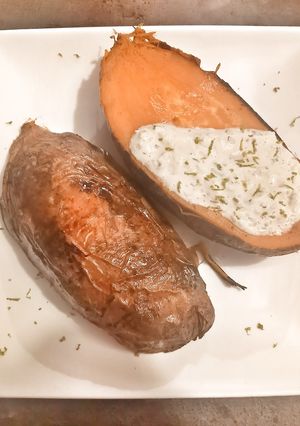 Une photo de Patate douce rôtie en papillote
