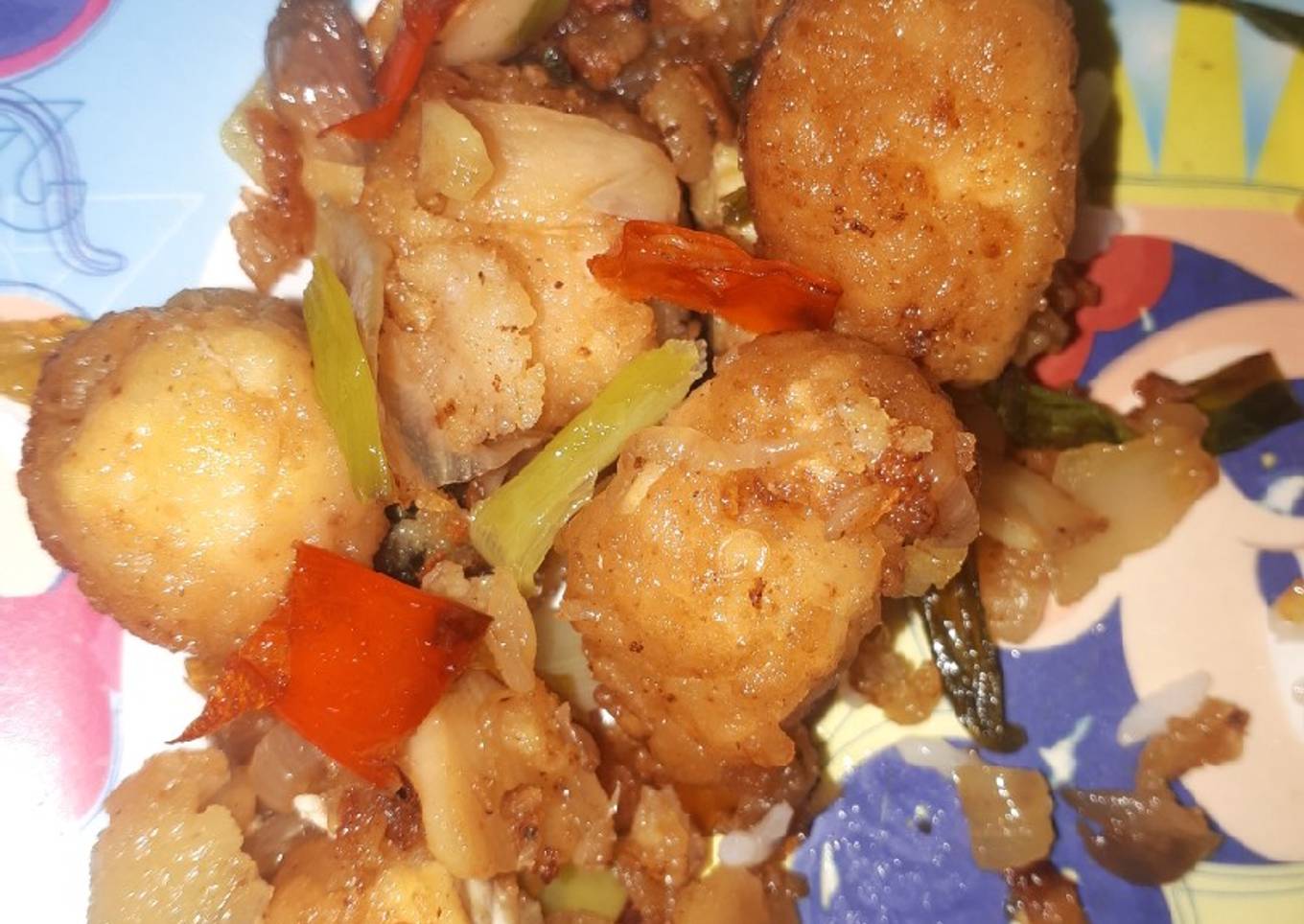 Tahu cabe garam simpel, tahu bisa diganti ayam fillet ya