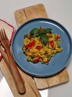 Egyszerű zöldséges piláf (vegán) recept fotója