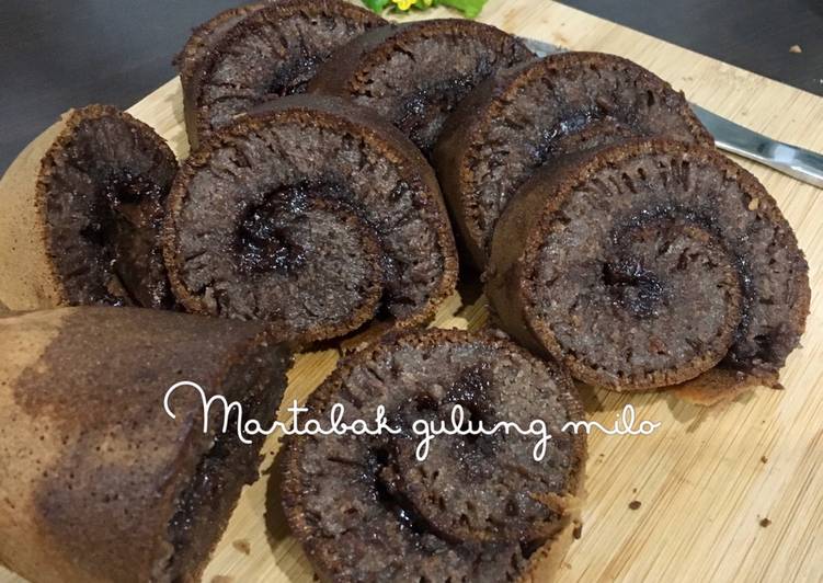 Martabak gulung milo