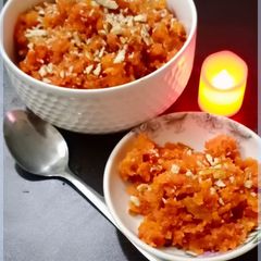 Gajar ka halwa A picture of Gajar ka halwa.