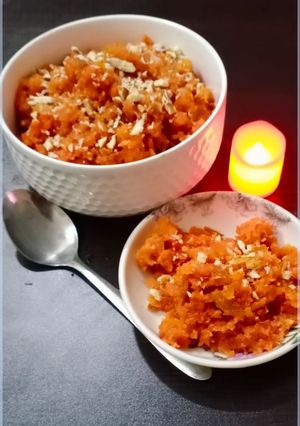 A picture of Gajar ka halwa.