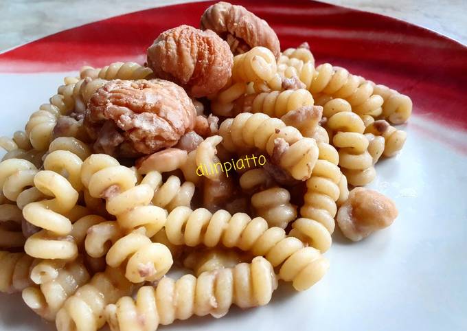 Guida passo passo a Fai  Fatto in casa super veloce Fusilli con castagne