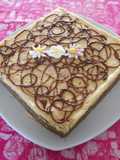 Pastel de queso y brownie