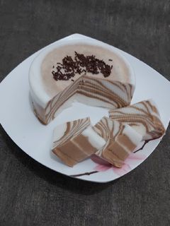Foto resep Puding busa motif coklat
