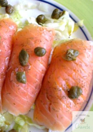 Foto principal de Rollitos de salmón ahumado