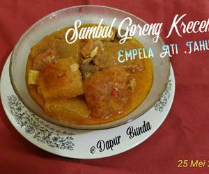 Fresh, Membuat Sambal Goreng Krecek Tahu Ati Empela. // 1 Syawal 1441 Enak Sederhana