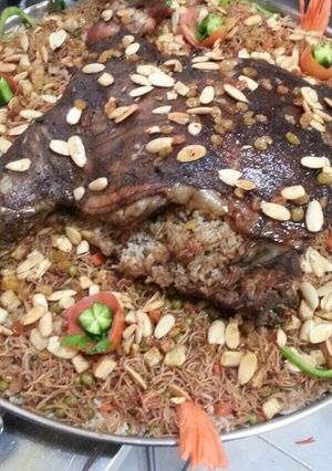 صورة لوصفة أوزي عراقي مع ضلع محشي