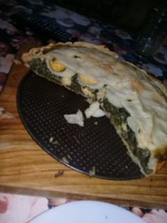 Una foto de Tarta de acelga, huevo y queso fresco. Ideal frezzer
