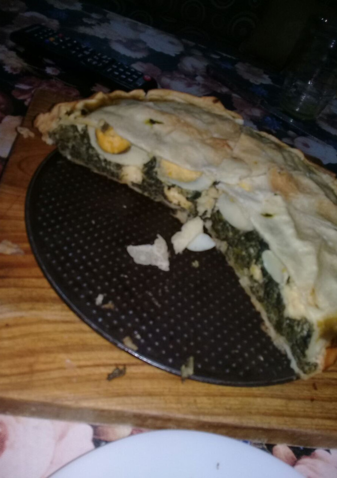 Una foto de Tarta de acelga, huevo y queso fresco. Ideal frezzer